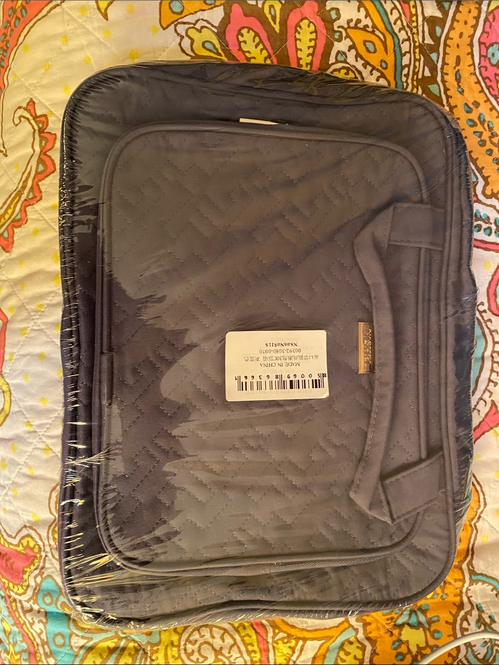 Quilted Men’s Travel Organizer Bag in Navy